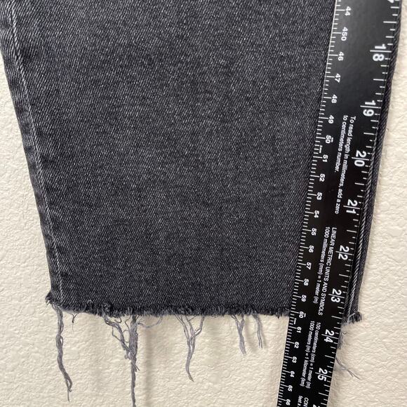 Madewell The Perfect Vintage Jean Washed Black Size 30 Frayed Hem Classic Denim - Picture 10 of 12